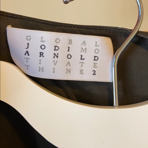 Olive 100% silk dry cleaned only dress - Picture 3 of 3